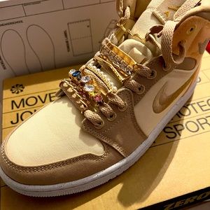 Women’s air, Jordan one med, lace charms, not included